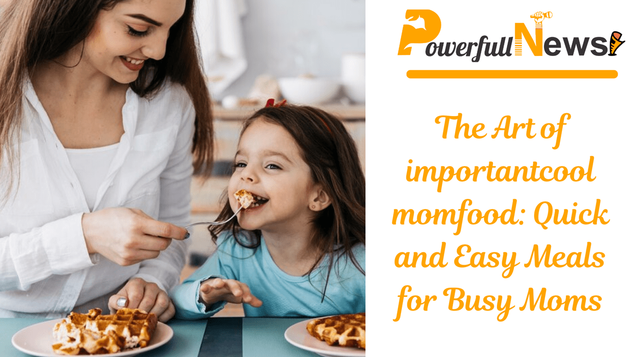 The Art of importantcool momfood: Quick and Easy Meals for Busy Moms